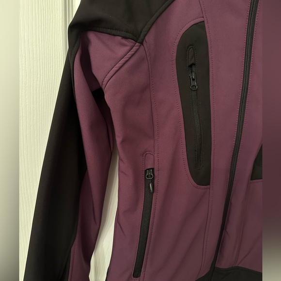 NOR WEAR Women’s Soft Shell Jacket Zipper Coat Hooded Small Fleece inside - Picture 5 of 10